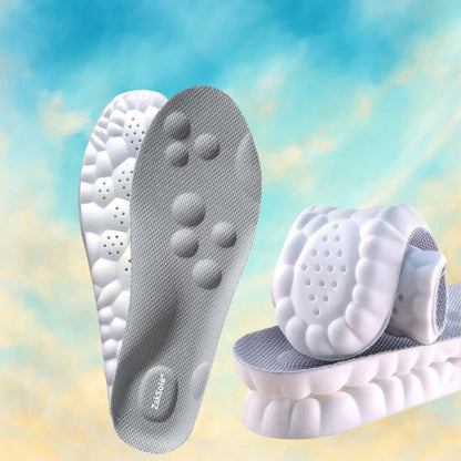 Gray slide sandals with textured sole 