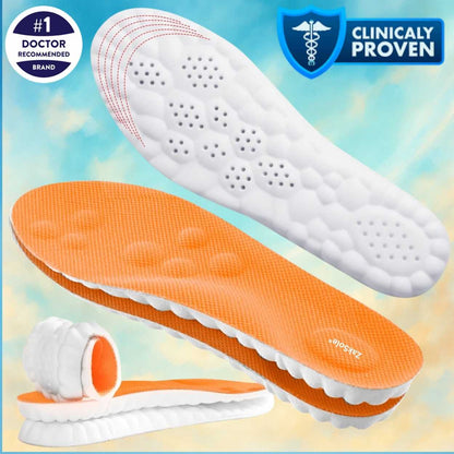 Orange and white shoe insoles