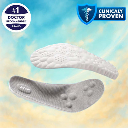 Two shoe inserts with 'ZokSole' branding