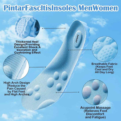 Pintar Fasciitis Insoles with features highlighted